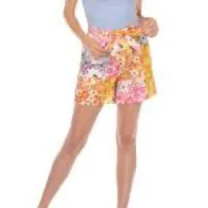 Johnny Was Jade Sherrie Linen Floral Belted Easy Shorts - Size Small