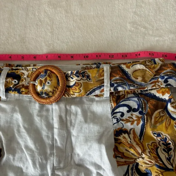 Joie 100% Linen Floral Brocade Shorts Women’s Size L