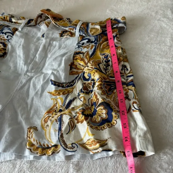 Joie 100% Linen Floral Brocade Shorts Women’s Size L