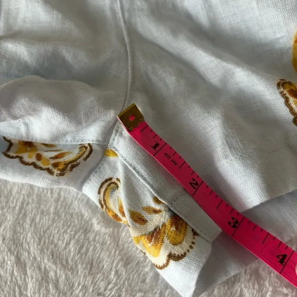 Joie 100% Linen Floral Brocade Shorts Women’s Size L