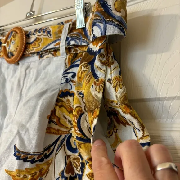 Joie 100% Linen Floral Brocade Shorts Women’s Size L