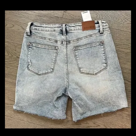 Judy Blue Women Shorts Distressed High Rise Denim Stretch My First Boyfriend XL