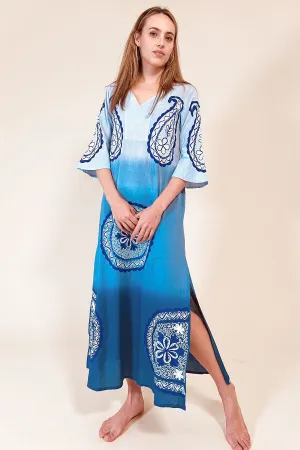 Khaliah Maxi Tunic Blues