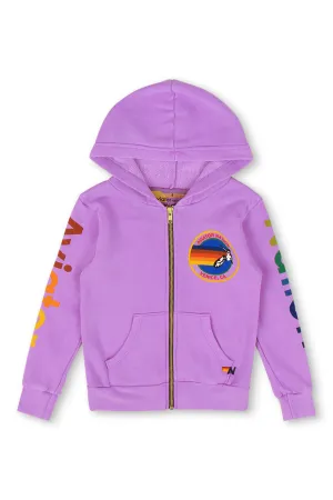 KID'S AVIATOR NATION ZIP HOODIE - NEON PURPLE