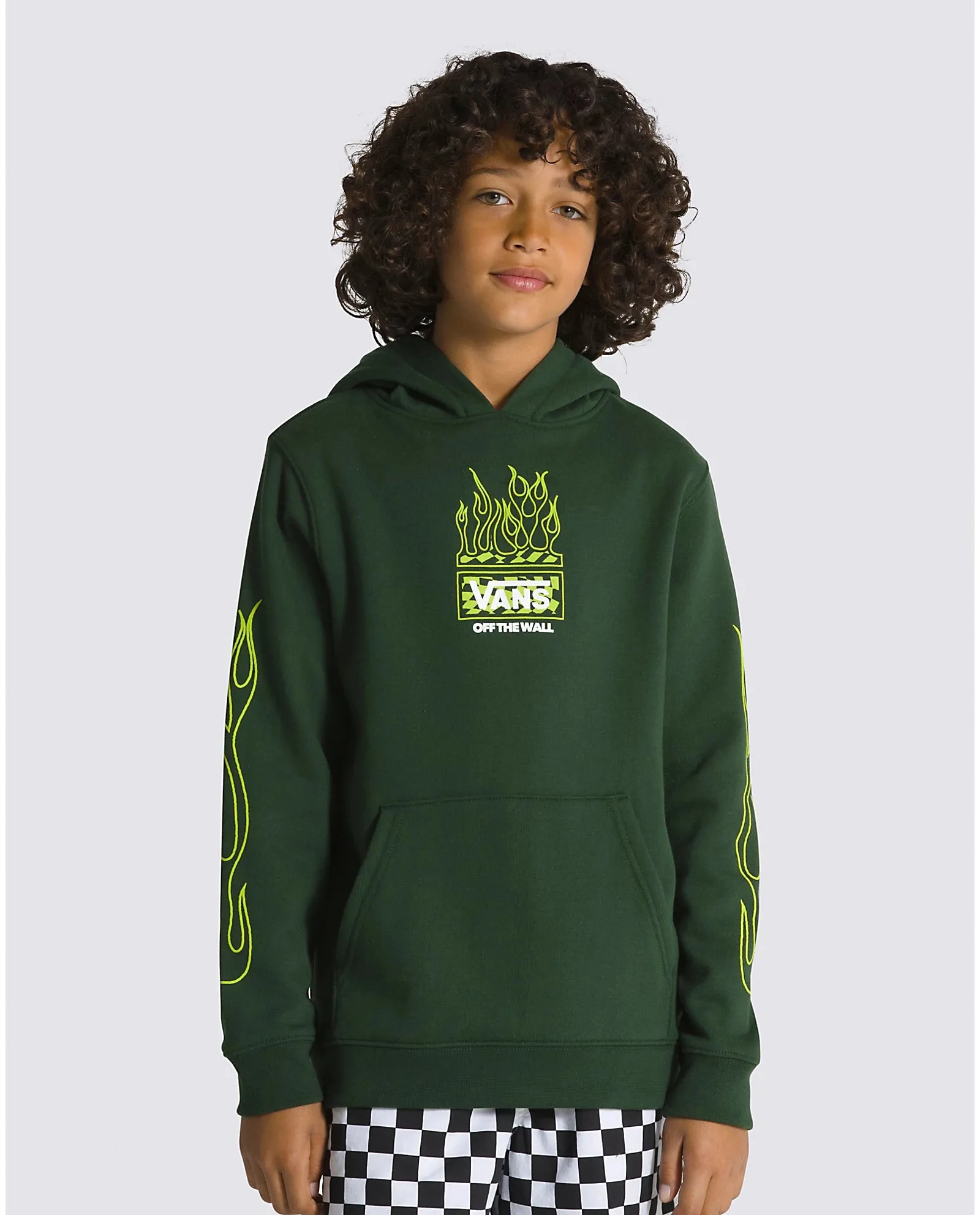 Kid's Neon Flames Pullover Hoodie