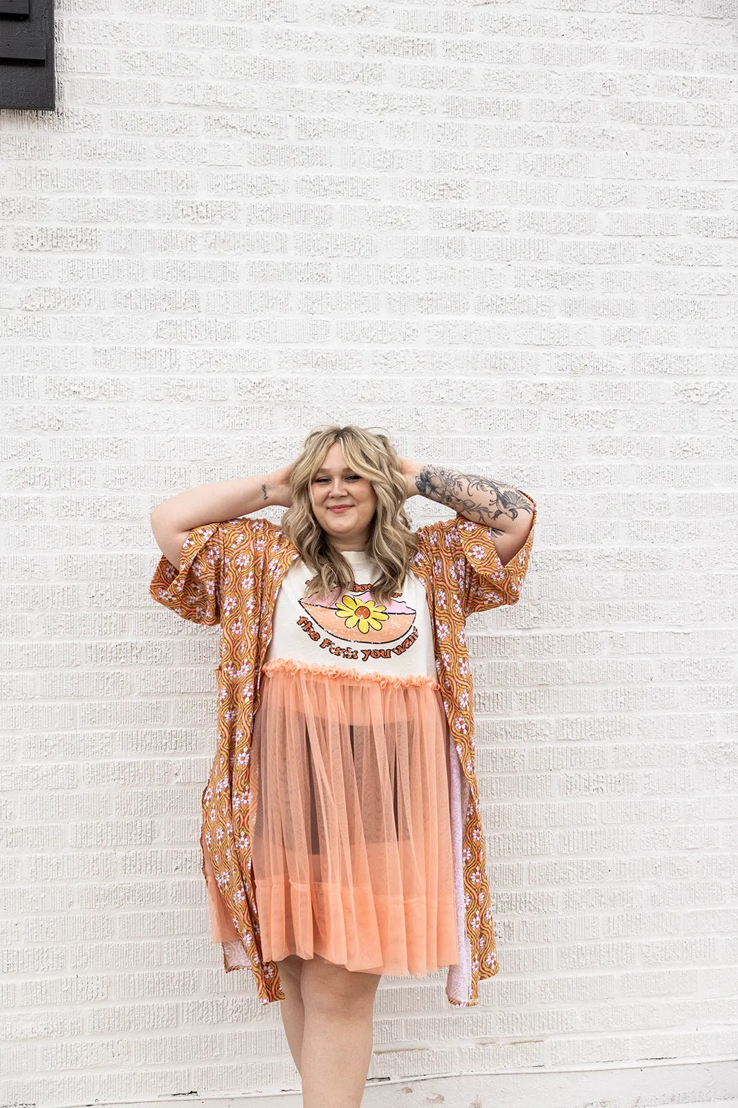 kiss whoever you want to tulle tee
