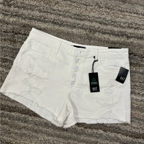 KUT From The Kloth High Rise Jane Shorts Sz 16 NWT | KUT High Rise Denim Shorts