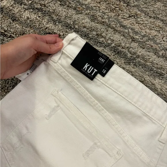 KUT From The Kloth High Rise Jane Shorts Sz 16 NWT | KUT High Rise Denim Shorts