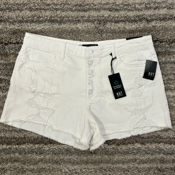 KUT From The Kloth High Rise Jane Shorts Sz 16 NWT | KUT High Rise Denim Shorts