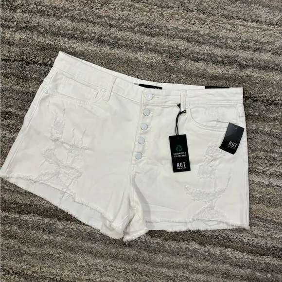 KUT From The Kloth High Rise Jane Shorts Sz 16 NWT | KUT High Rise Denim Shorts
