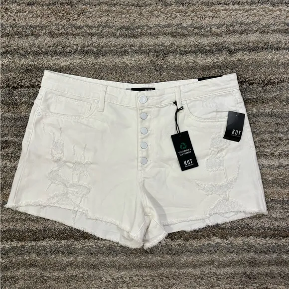 KUT From The Kloth High Rise Jane Shorts Sz 16 NWT | KUT High Rise Denim Shorts