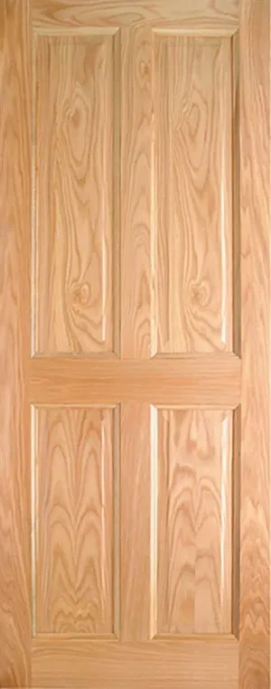 Lawrence Pre-Fin Oak 4 Panel ENGD Door 80x32cm