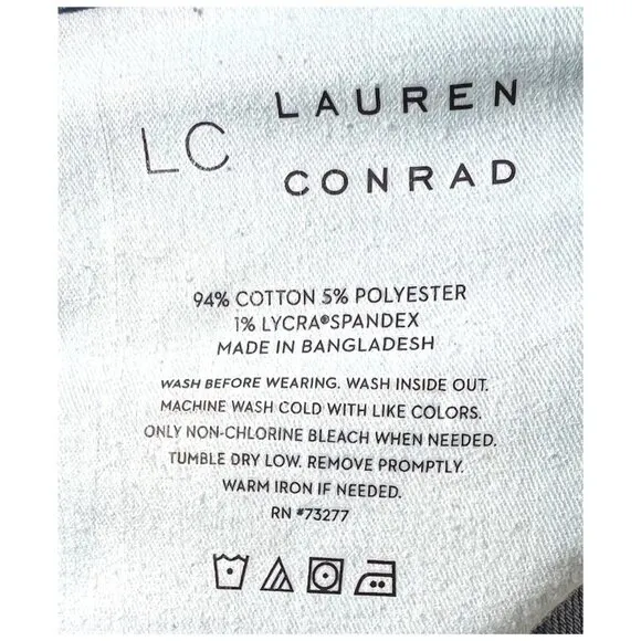 LC Lauren Conrad Womens High Rise Distressed Button Fly Jean Shorts Sz 18 NWT