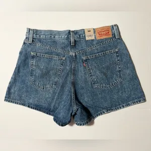 Levi’s High Waisted Mom Shorts women size 32 Blue NWT