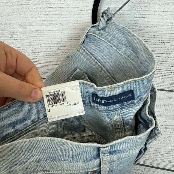 Levi's Made &amp; Crafted Women's Light Washed High Rise Cheeky Denim Shorts Size 30