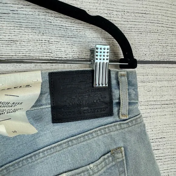 Levi's Made &amp; Crafted Women's Light Washed High Rise Cheeky Denim Shorts Size 30