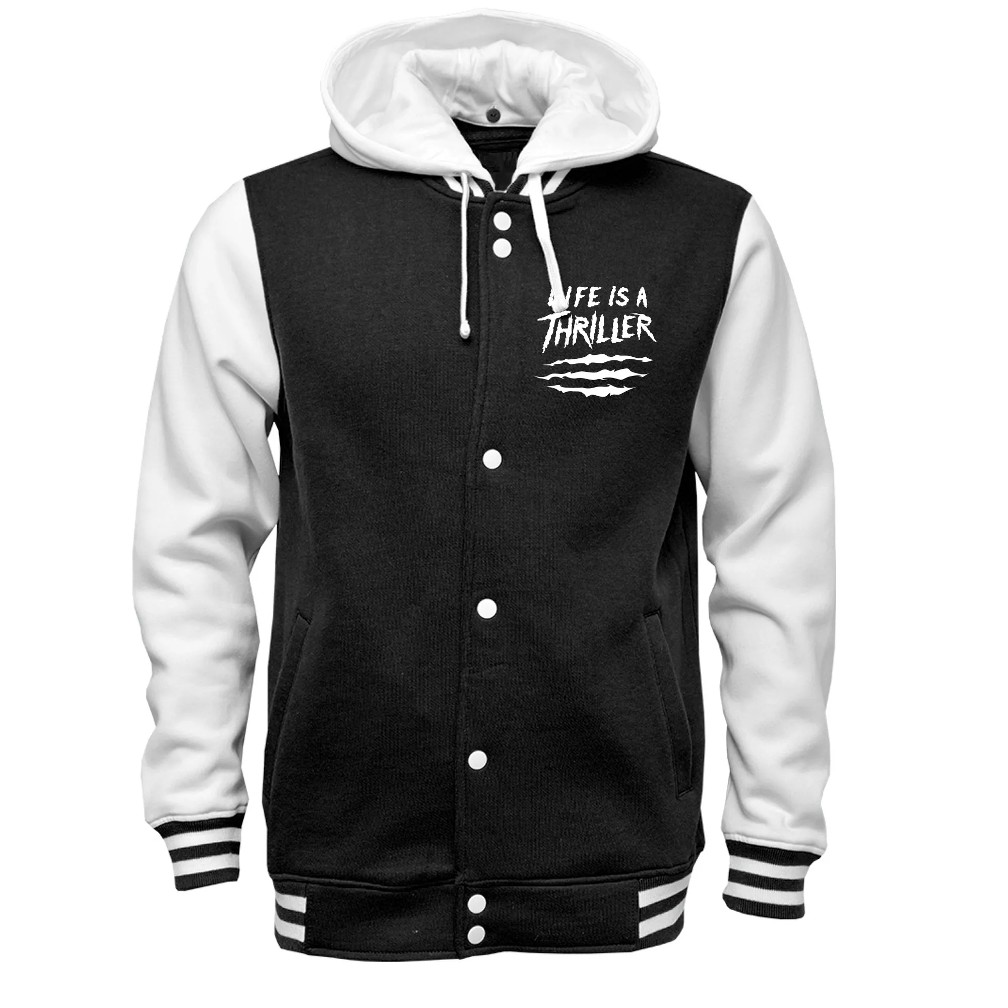 Life is a Thriller Mens Varsity Jacket