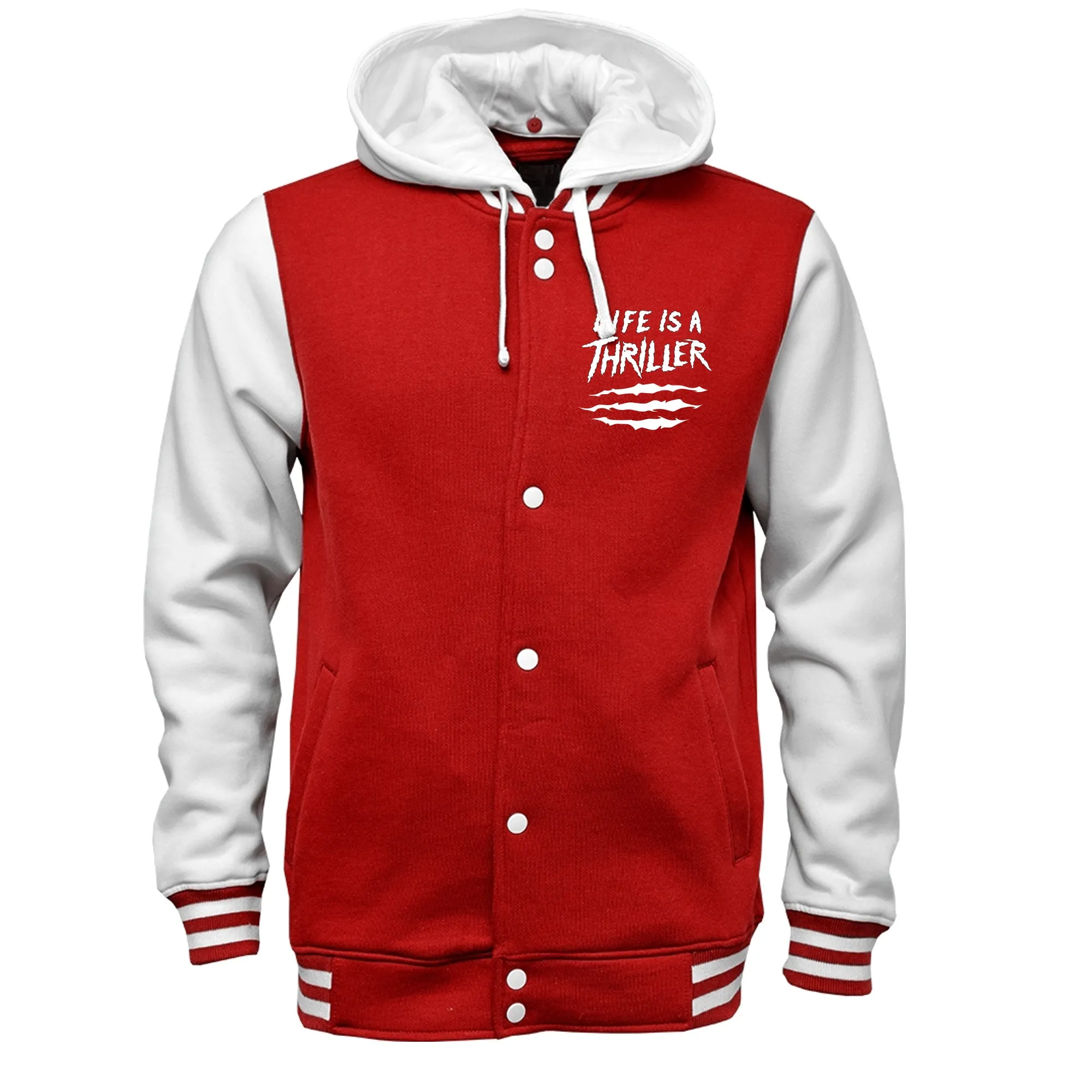 Life is a Thriller Mens Varsity Jacket