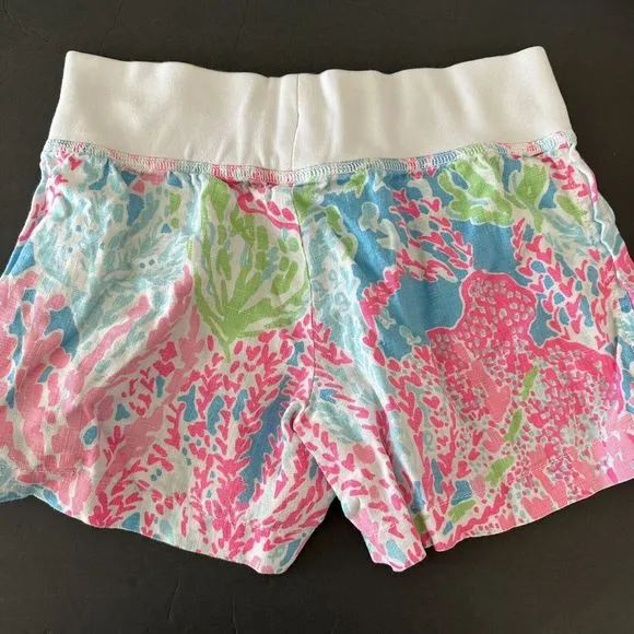 Lilly Pullitzer Chrissy Coral Beach Shorts Linen Size XS