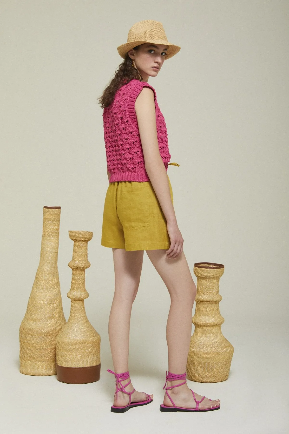 LINEN SHORTS - CUMINO