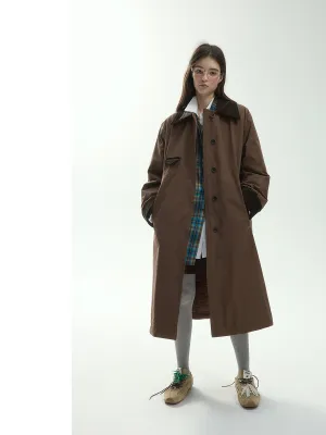 Long Quilted Trench Coat
