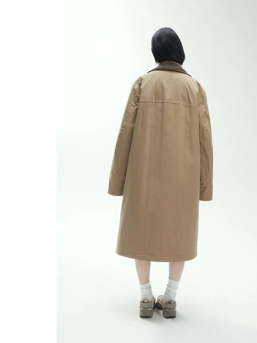 Long Quilted Trench Coat