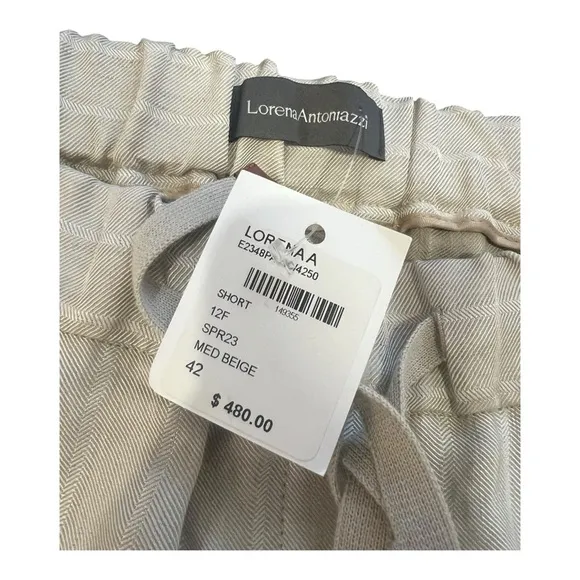 Lorena Antoniazzi Embroidered Short Women's Medium EU 42 Linen Blend