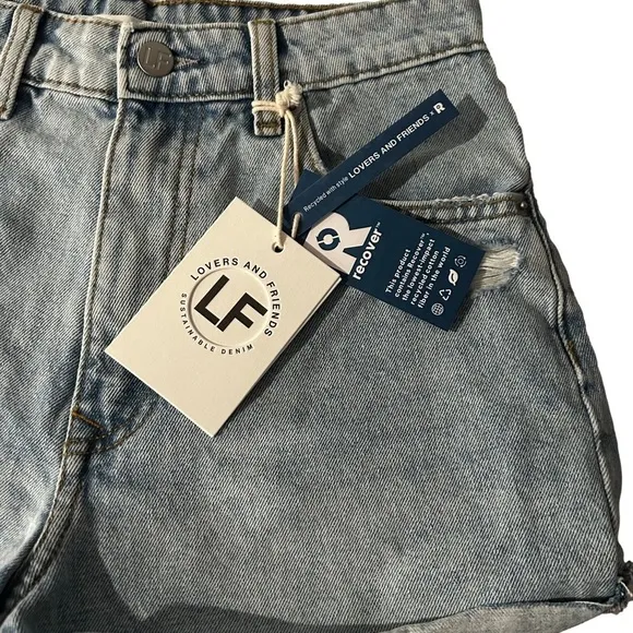 LOVER’S &amp; FRIENDS JAMIE HIGH RISE CUFFED DENIM SHORTS SIZE 25