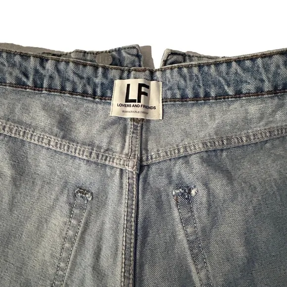 LOVER’S &amp; FRIENDS JAMIE HIGH RISE CUFFED DENIM SHORTS SIZE 25