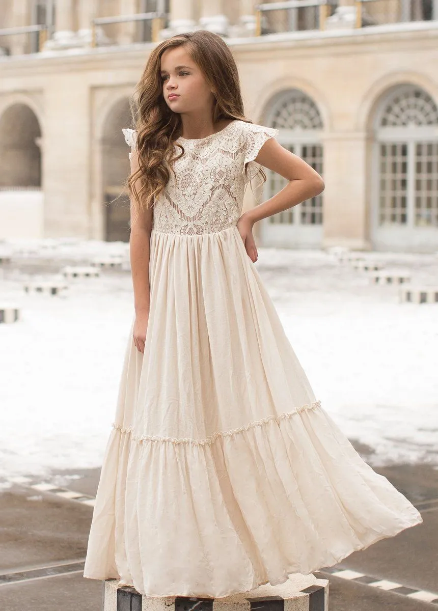 Macy Dress in Cream