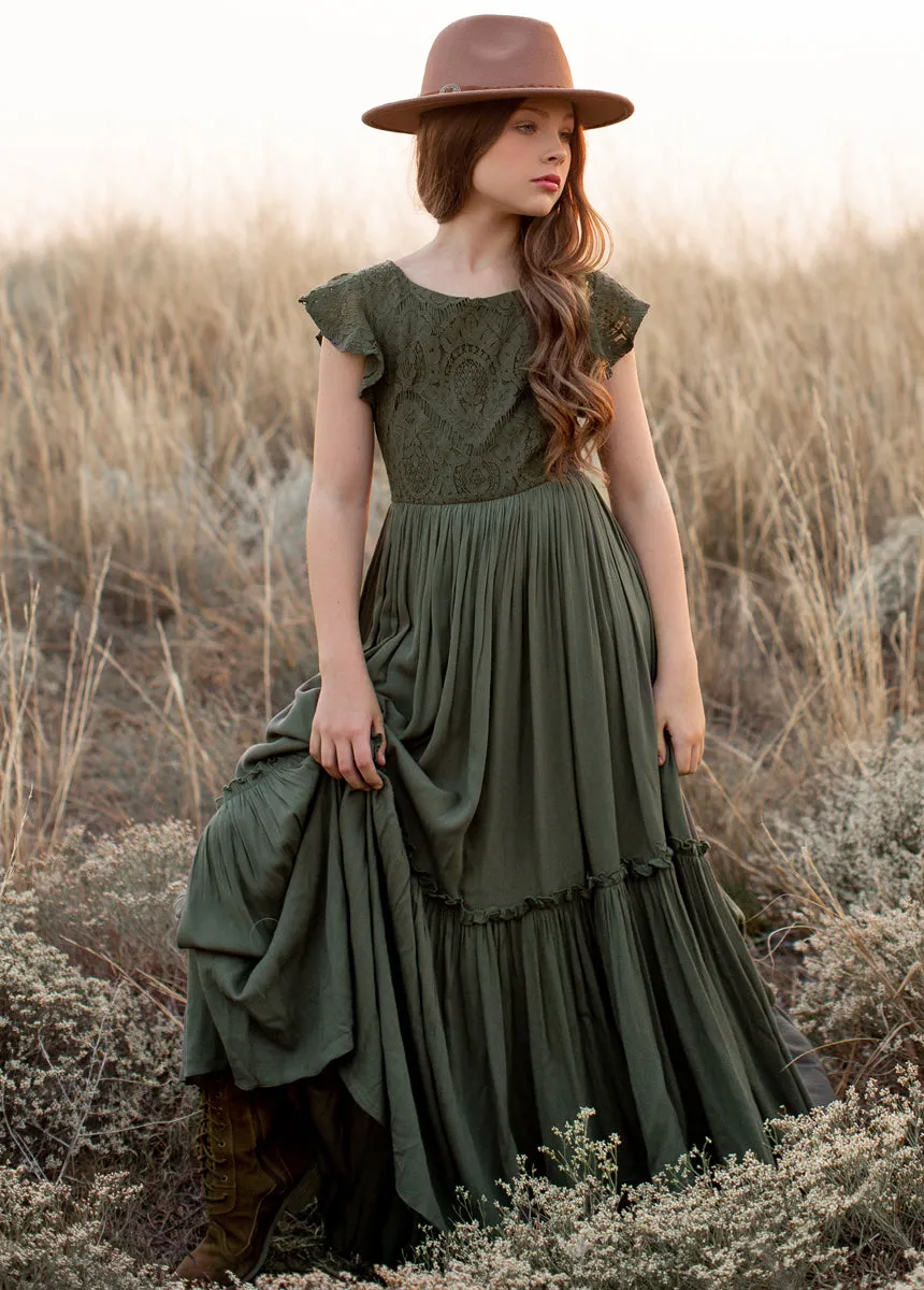 Macy Dress in Olive