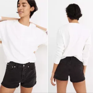 Madewell Black High Rise Denim Shorts Size 29