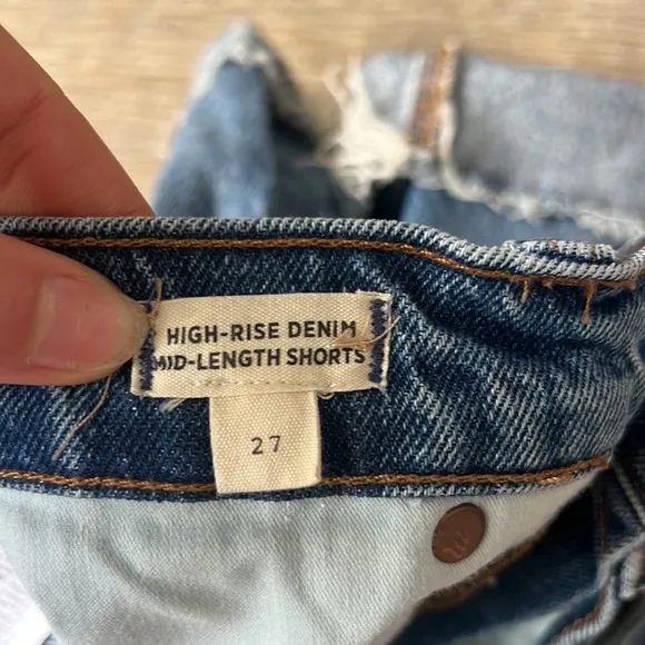 Madewell High-Rise Denim Mid-Length Shorts Size 27