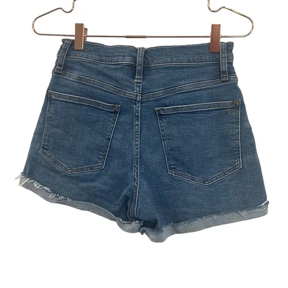 Madewell High-Rise Denim Shorts in Lavista Wash, size 25