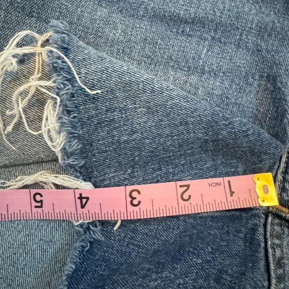 Madewell High-Rise Denim Shorts Raw Hem Button Fly