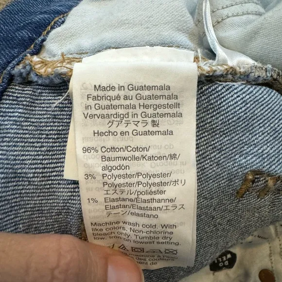 Madewell High-Rise Denim Shorts Raw Hem Button Fly