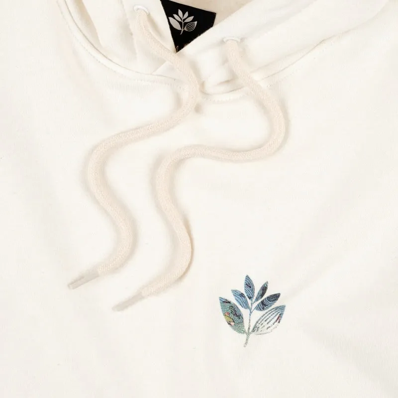 Magenta Sea Plant Hoodie - Natural