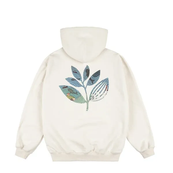 Magenta Sea Plant Hoodie - Natural