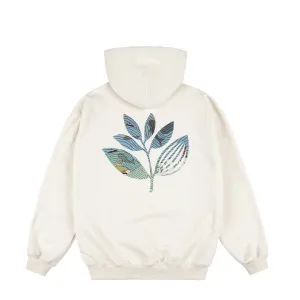 Magenta Sea Plant Hoodie - Natural