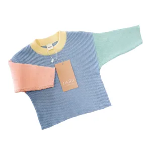MAKI RIB KNIT COLOUR-BLOCK PULLOVER