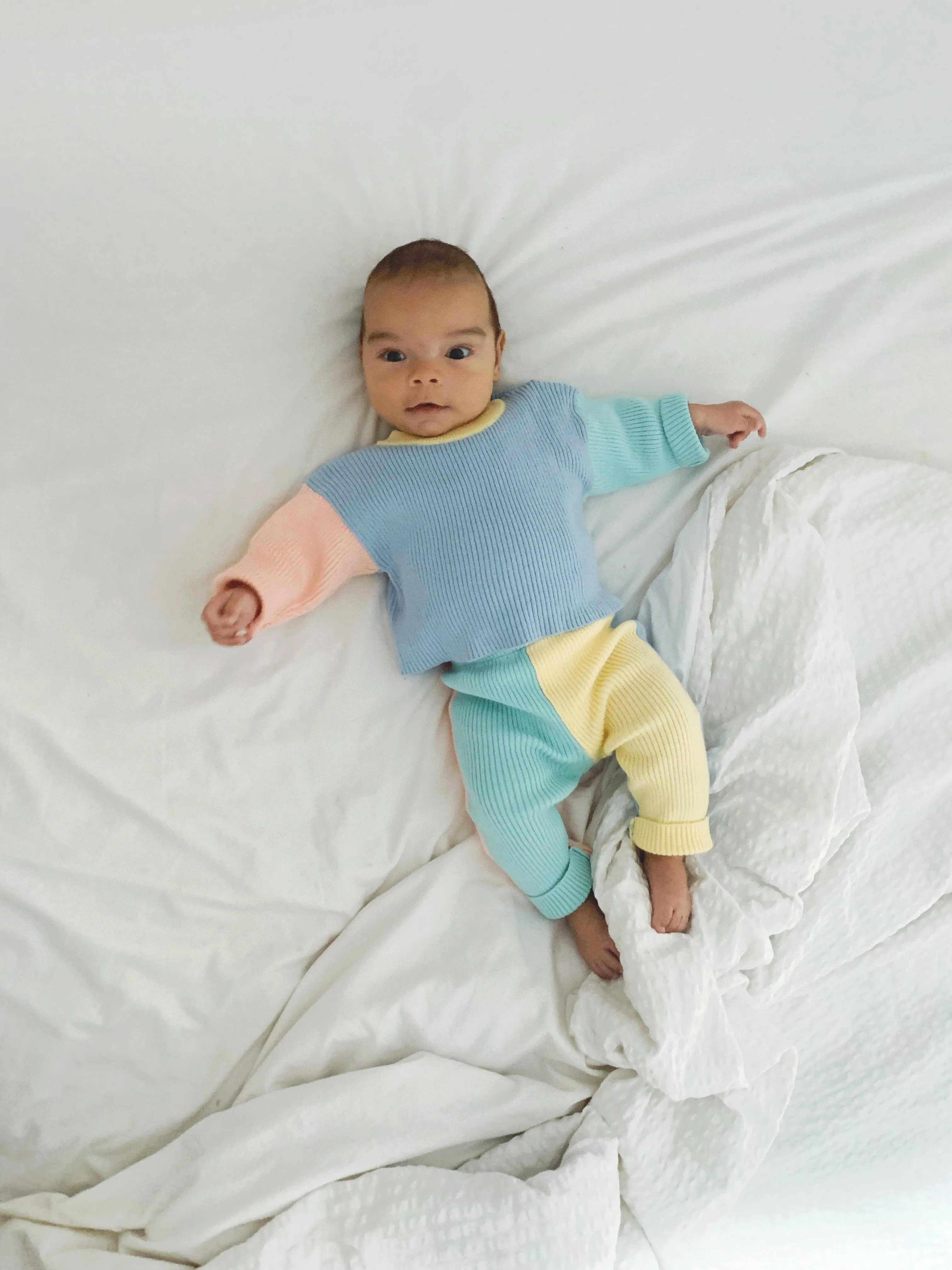 MAKI RIB KNIT COLOUR-BLOCK PULLOVER