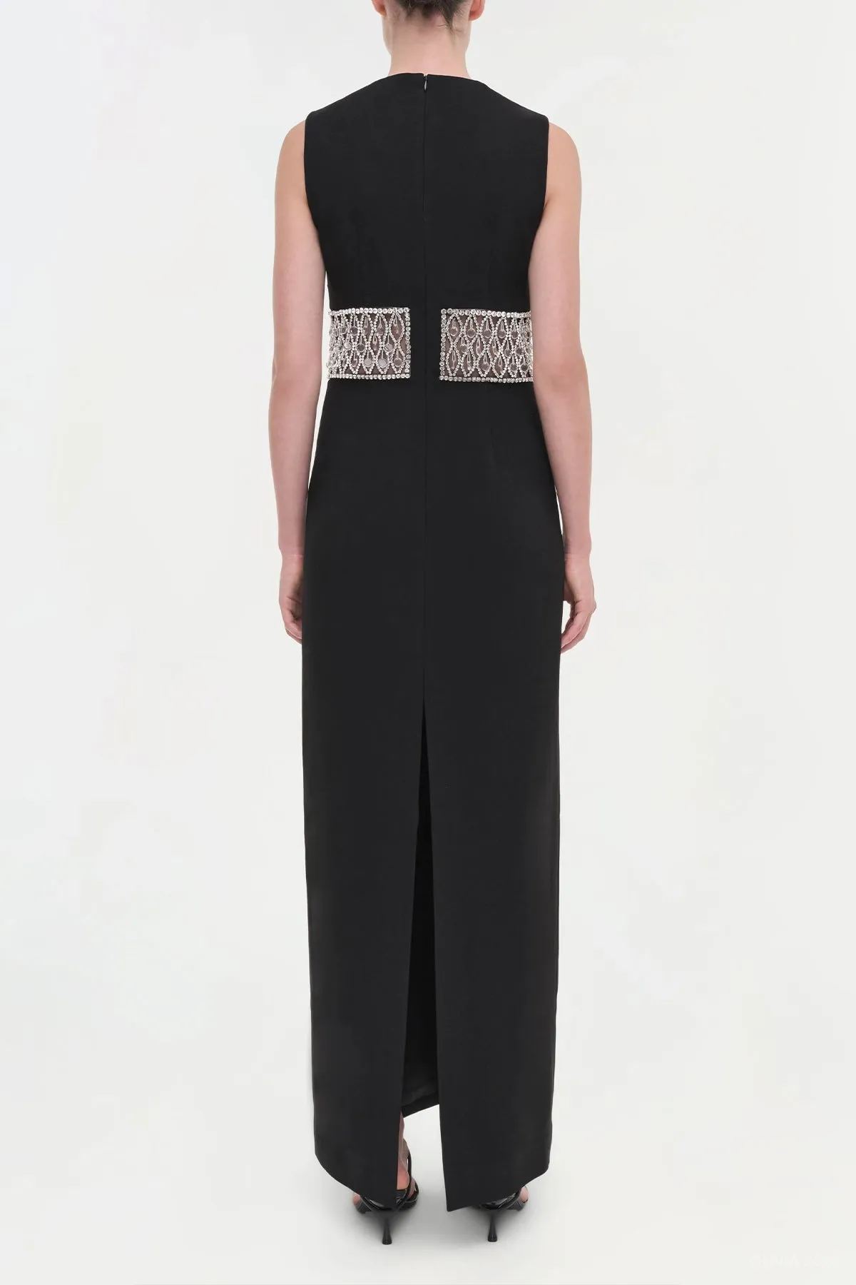 Malda Sleeveless Gown in Black