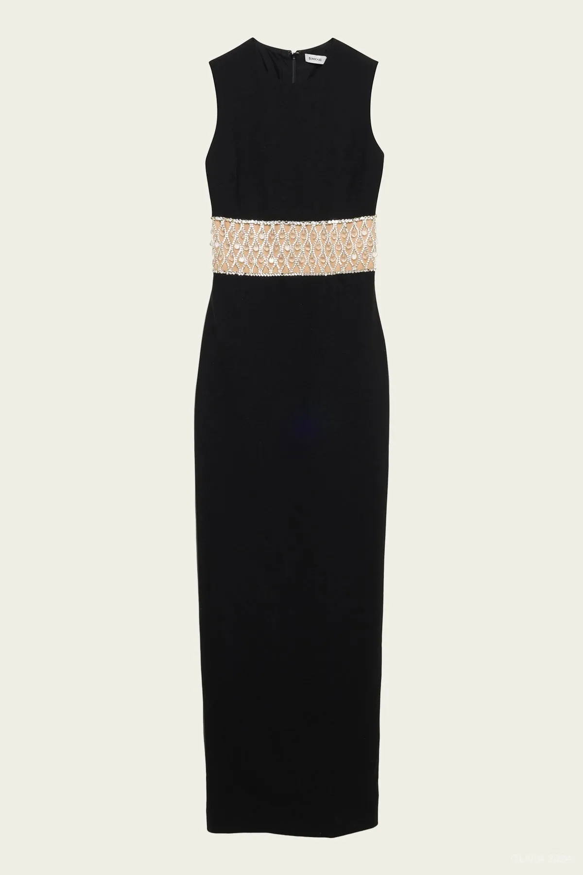 Malda Sleeveless Gown in Black