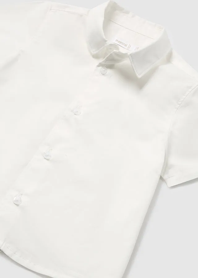 Mayoral 1247 Natural Shirt, Shorts with Braces and Bowtie In Stock