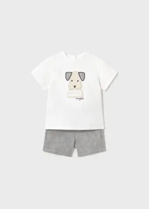 Mayoral 1252 Charcoal Shorts Set In Stock Now