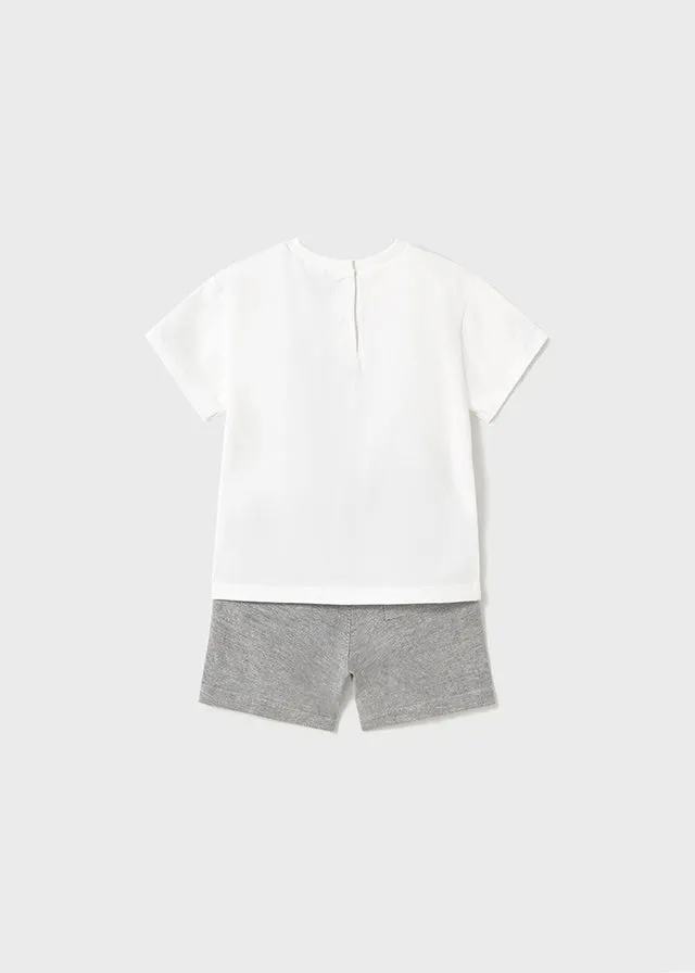 Mayoral 1252 Charcoal Shorts Set In Stock Now