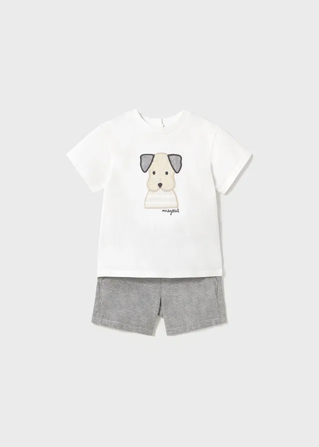 Mayoral 1252 Charcoal Shorts Set In Stock Now