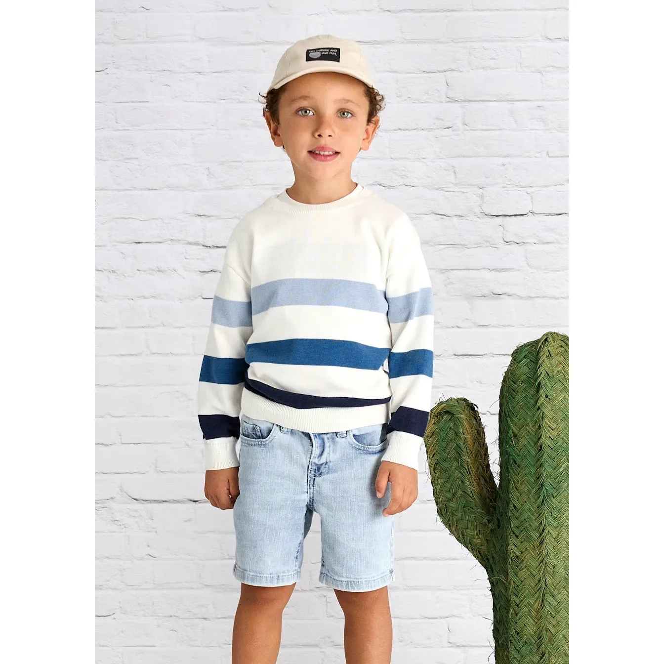 Mayoral Boys Bleach Denim Shorts 237