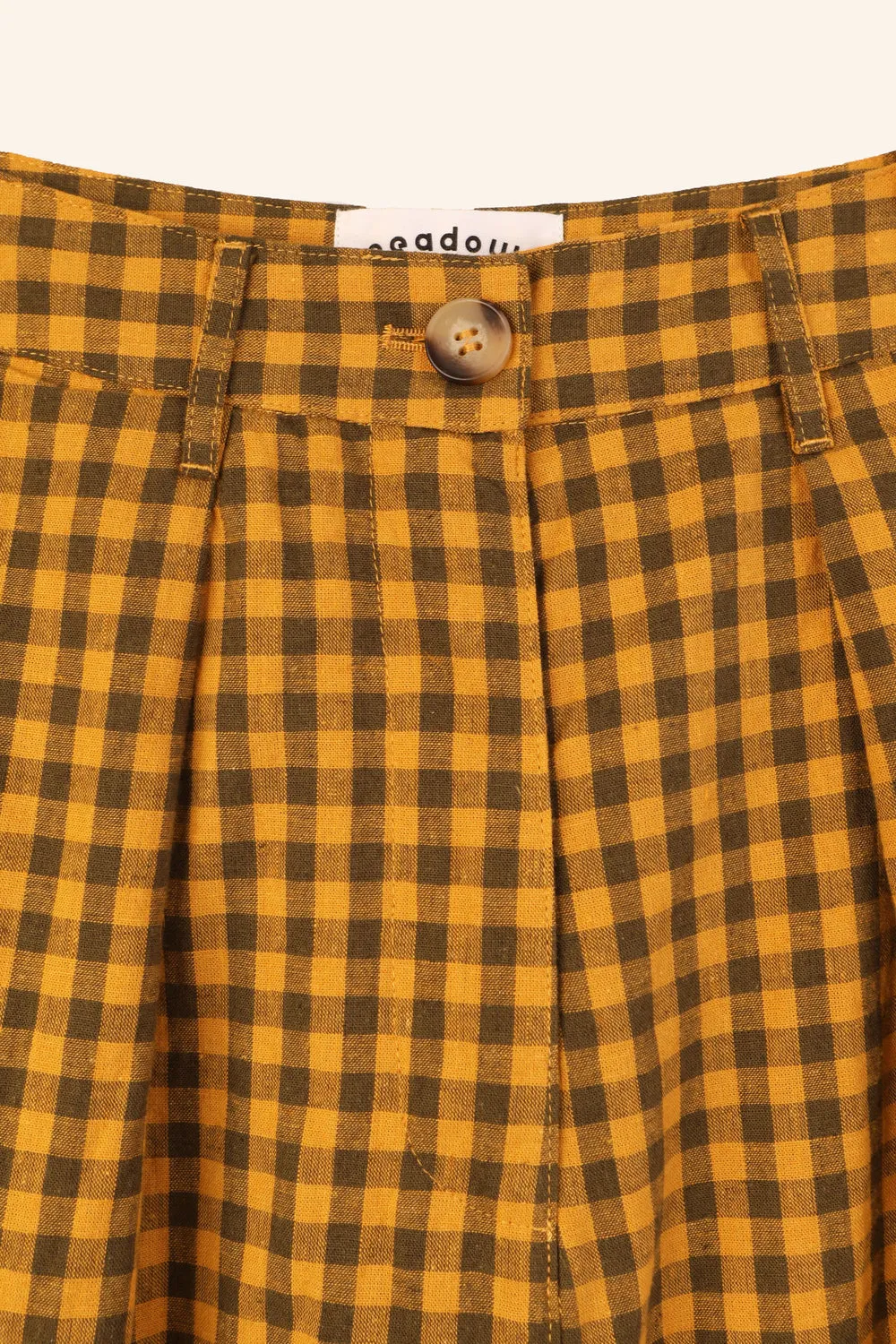 Meadows Sanne Shorts Toffee Gingham