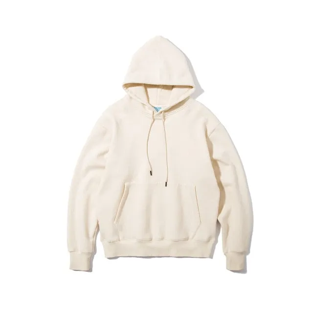 Men Thick Fleece  Thick Velvet Fabrics Winter Hoodies